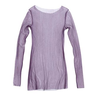 Cortana T de Tul Top - Dames - Longsleeves - Paars - S - Tule - Tops