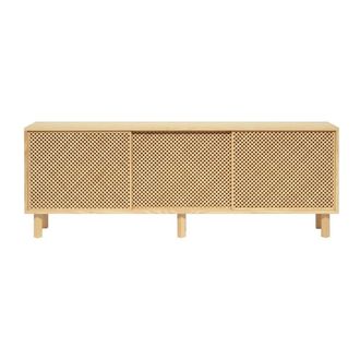 Naan Furniture Aparador 3 puertas de madera natural de celos&iacute;a 180 cm barnizado