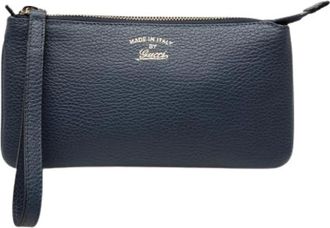 Gucci Pre-owned Wristlet Pouch - - Pre-owned - Donna - Blu - ONE SIZE