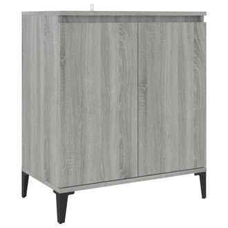vidaXL Vidaxl - Aparador De Madera Contrachapada Gris Sonoma 60x35x70 Cm