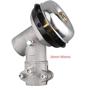 OEM Cabezal De Engranajes Universal Para Desbrozadora Y Cortac&eacute;sped (26 Mm, 9 Dientes, Dos Puertos Fijos)