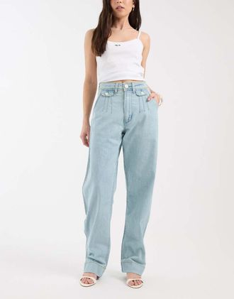 Wrangler Jeans a cilindro lavaggio blu chiaro