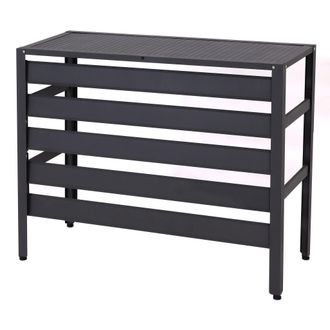Hhg [nunca Usado] Revestimiento De Aluminio Para Aire Acondicionado/bomba De Calor Hhg-944, Cubierta Rejilla Protectora Estante Para Plantas, Metal 73x90x