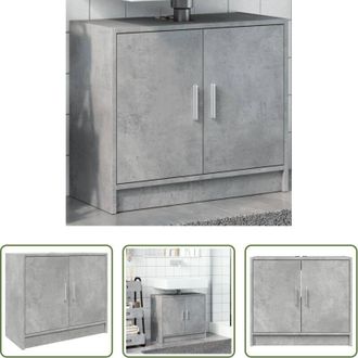 vidaXL vidaXL Armadio da bagno - Mobile Lavabo Grigio Cemento 63x29x55 cm in Legno Multistrato