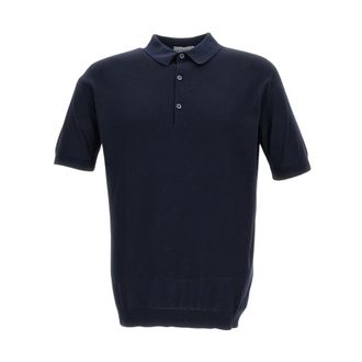 John Smedley Polo Shirts, male, Blue, Size: XL Isis Polo