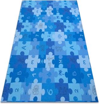RugsX Rugsx - Carpet puzzle blue blue 100x400 cm