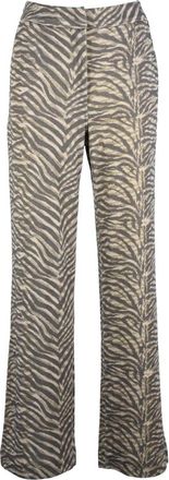 Guess Pantalone Wide Broeken - Dames - Wijde Broeken - Beige - XS - Polyester - Broeken