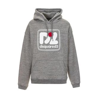 Dsquared2 Heren, Sweatshirts & Hoodies, Grijs, Maat: S Katoen