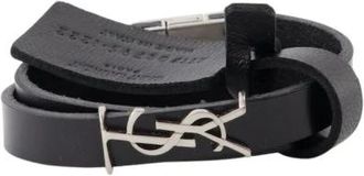 Saint Laurent Bracelets, male, Black, L, Opyum Double Bracelet