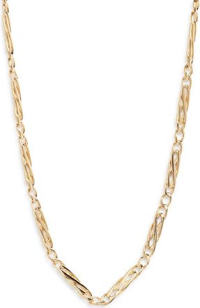 Nordstrom Demi Fine Fancy Figaro Chain Necklace in 14K Gold Plated at Nordstrom