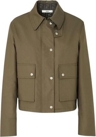 Fendi Cazadora Mackintosh - Jackets - Mujer - Verde - 2XS