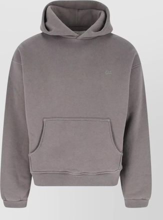 ERL hooded sweatshirt front pocket ribbed cuffs hem