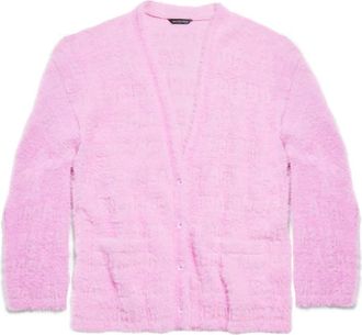 Balenciaga Cardigan con effetto jacquard - Rosa