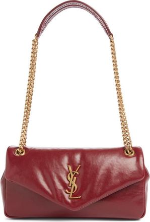 Saint Laurent Small Calypso Leather Shoulder Bag in Rubis at Nordstrom