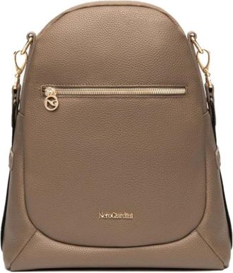 Nero Giardini Italiaanse Elegantie Rugzak - Dames - Rugzakken - Bruin - ONE Size - Tassen