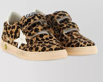 Golden Goose leopard-print pony hair ball star low-top sneakers