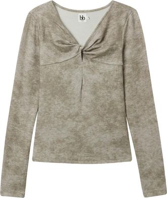 B+ab Top met geknoopt detail - Beige