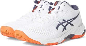 Asics Mens Netburner Ballistic FF MT 3 Volleyball Shoe Mens Shoes White/Indigo Fog : 11.5 D - Medium