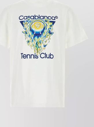 Casablanca cotton crew neck graphic print t-shirt