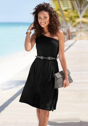 Lascana Womens One Shoulder Dress