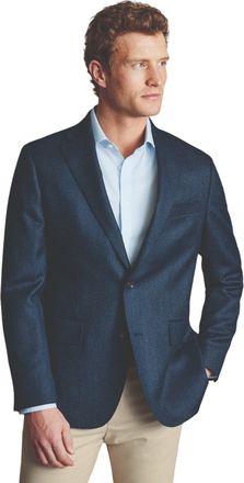 CHARLES TYRWHITT Twill Wool Texture Slim Fit Jacket