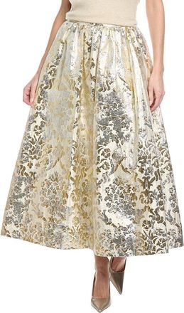 Lafayette 148 New York Silk-Blend A-Line Skirt