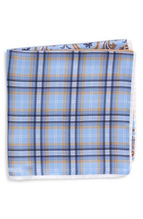 Nordstrom Panel Silk Pocket Square in Lt Blue at Nordstrom