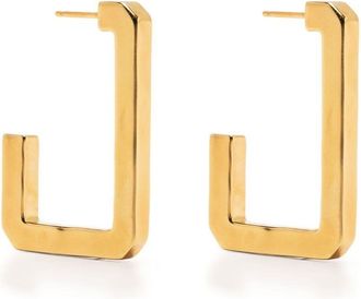 Zadig&Voltaire half-hoop rectangular earrings - women - Brass - One Size - Gold