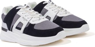 Mallet Footwear Mens Marquess Trainer - Monochrome - White Textile - Size UK 11