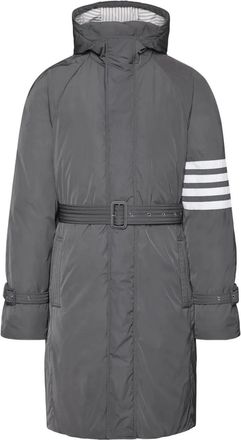 Thom Browne Parka Imbottito 4-Bar Con Cappuccio E Cintura-Uomo