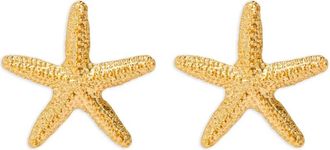 Kenneth Jay Lane starfish stud earrings - Goud