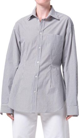 A Gold E Cinch Stripe Button-Up Shirt in Windley Stripe at Nordstrom, Size X-Large