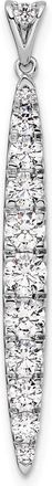 Diamond2Deal 14K White Gold Lab Grown Diamond Pendant (1ct, VS, G-H)