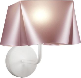 Linea Zero Applique Moderna 1 Luce Wanda In Polilux Rosa Metallico D25 Made In Italy