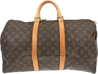 Louis Vuitton Pre-owned Weekend Bags, female, Brown, Size: ONE SIZE Pre-owned Keepall Travel Bag