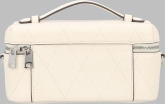 Tory Burch Womens Shoulder Bag Charlie East-West Ivory Leather Cow