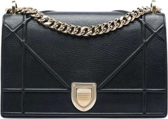 Dior Pre-owned Diorama Shoulder Bag - Dames - Pre-owned - Zwart - Maat: ONE Size Leer
