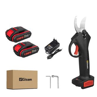 OEM Tijeras De Podar Inal&aacute;mbricas, Mango Ergon&oacute;mico, Funcionamiento Silencioso, 2 Compartimentos Para Bater&iacute;as Negros