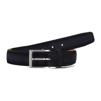 Magnanni Riemheren 1078 Riem - Heren - Accessoires - Blauw - Maat: 95 CM Leer