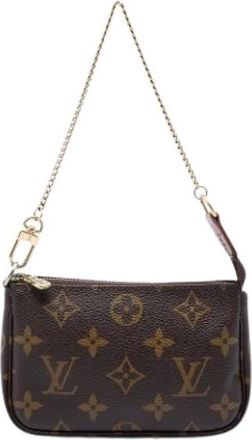 Louis Vuitton Pre-owned Mini Pochette Accessoires - Dames - Vintage Mini Tas - Bruin - ONE Size - Vintage