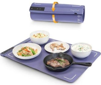 MegaChef Silicone Warming Mat with Variable Temperature Settings & Digital Display in Grey at Nordstrom