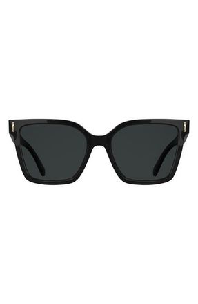 Longchamp Roseau 55mm Modified Rectangular Sunglasses in Black at Nordstrom
