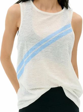 SPLITS59 Womens Bandit Mesh Tank Top In Skylight Blue
