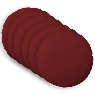 vidaXL Cuscino Con Cuscino Heerlen 6 Pz Rosso Vino Tessuto Vidaxl