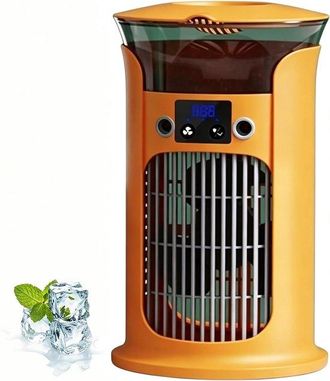 No Brand Ventilador/enfriador De Aire Port&aacute;til Sin Aspas Con Dep&oacute;sito De Agua De 880 Ml, 3 Velocidades, Flujo De Aire De Gran Angular De 180&deg; Y 7 Luces Led: Ve