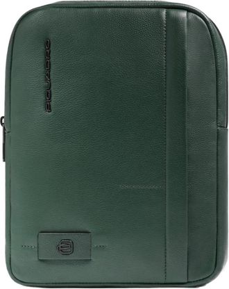 Piquadro i Pad Crossbody Bag - Heren - Schoudertassen - Groen - ONE Size - Leer - Tassen