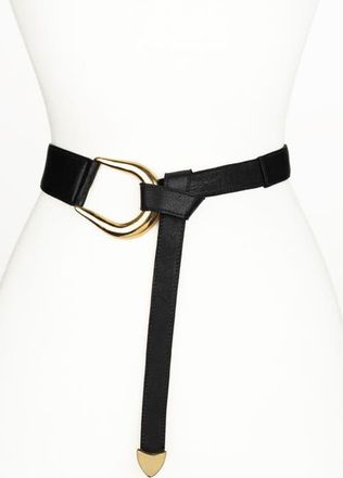 Raina Sheila Knot Leather Belt in Black at Nordstrom, Size Small/medium