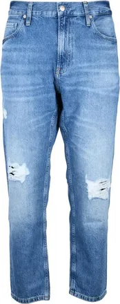 Calvin Klein Light Blue Distressed Dad Jeans