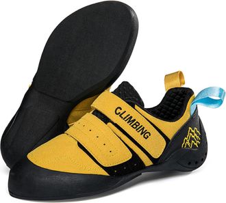 Generic Outdoor Lightweight Bouldering Climbing Training Shoes for Women - Anti-Slip Rubber Gym Sports Climbing Shoes for Men (Yellow,8.5)