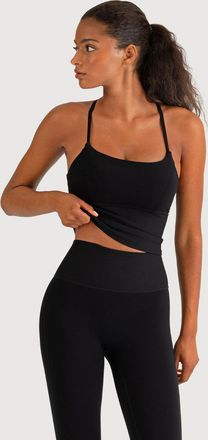 Bloch Ladies Apex Longline Camisole Bra Top, Dark Almond